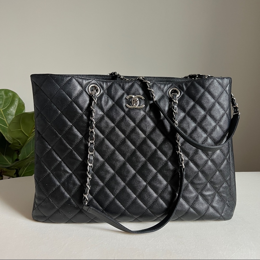 SOLD 🤩 Chanel shopper grain leather tote - Picture 1 of 16